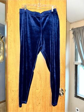 Jockey Navy Velour Leggings
